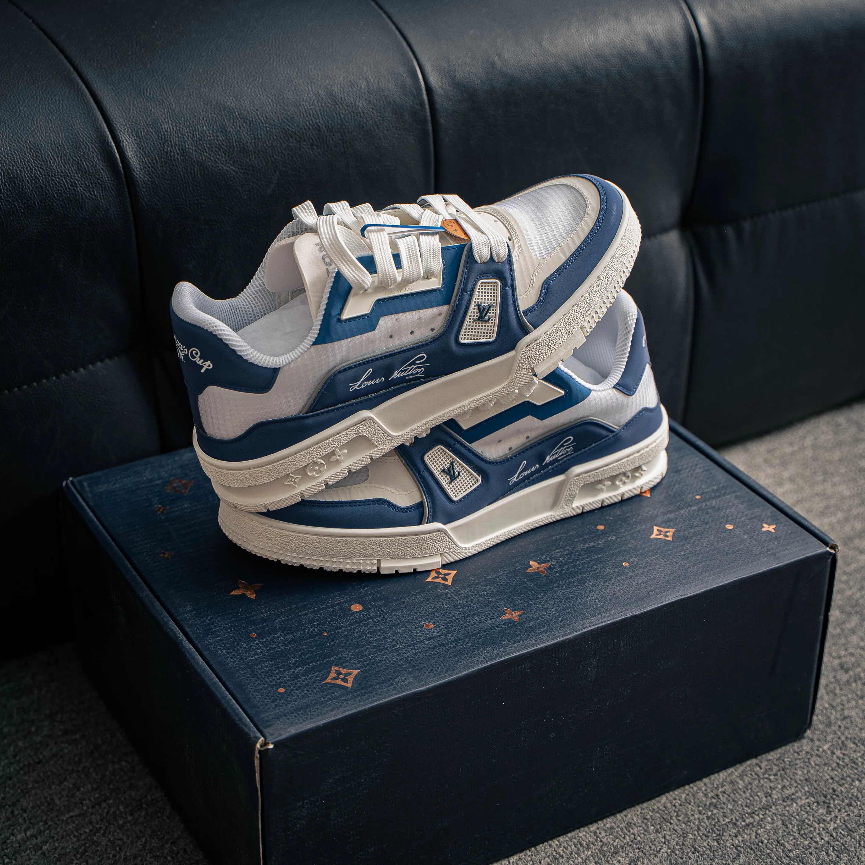 【YS 】 Premium LOUIS VUITTON LV Trainer CUP Mesh Breathable Shoes ✦ ， 37 Series ✦ + Shoes